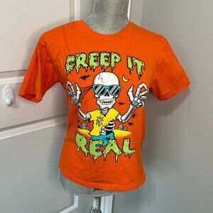 Kids "Creeping it Real" Halloween TShirt Size LG 10/12 NWOT